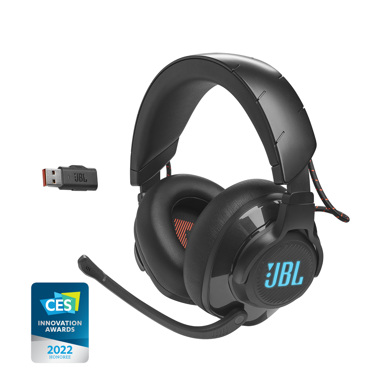 JBL Quantum 610 Black | Over-Ear 2.4G Wireless Gaming Headset - JBL 9.1 Surround Sound & Mic Noise Cancelling - PS5/XBOX One/Switch/PC Compatible Gaming Headset REFURBISHED